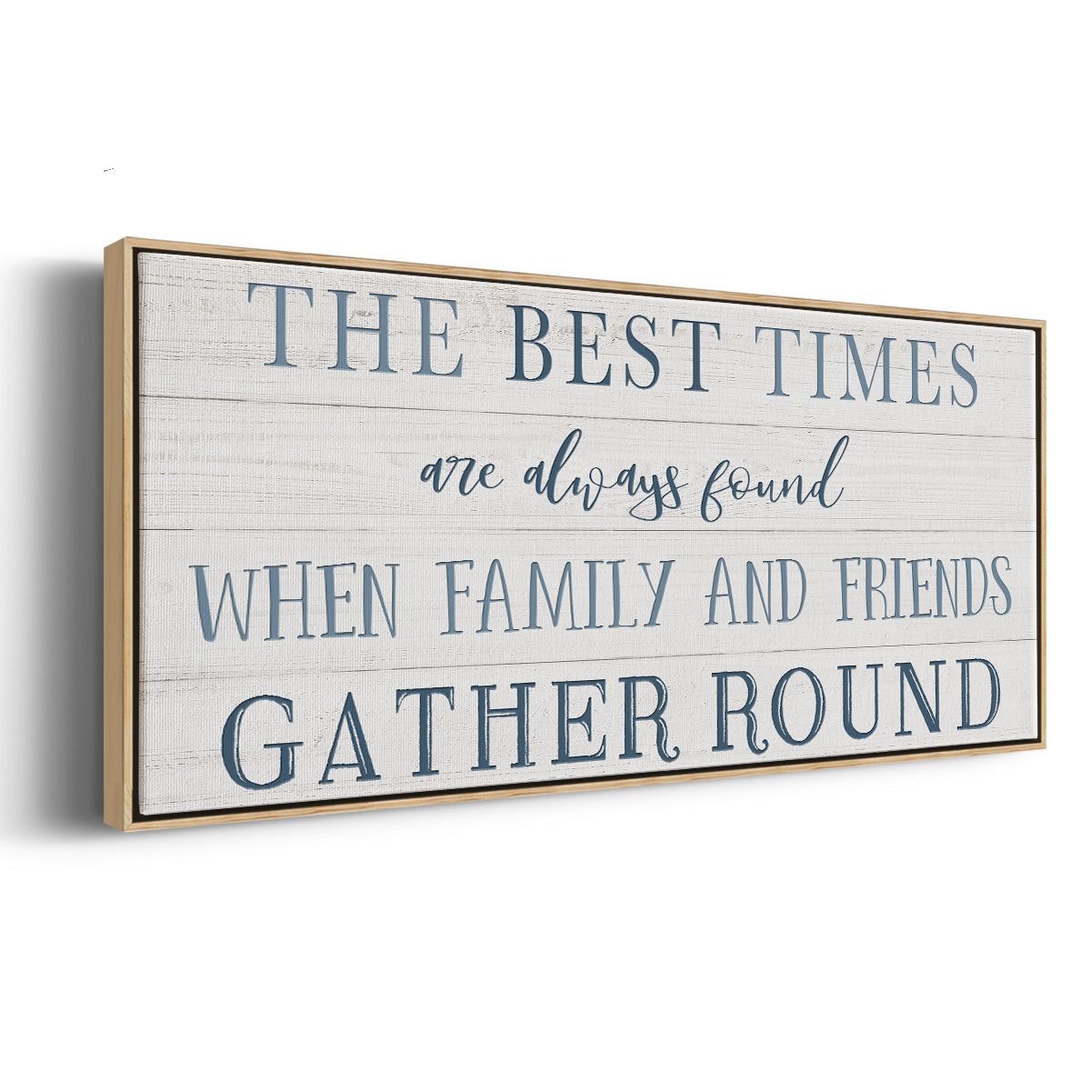 Family and Friends Gather - Floater Framed Canvas Print