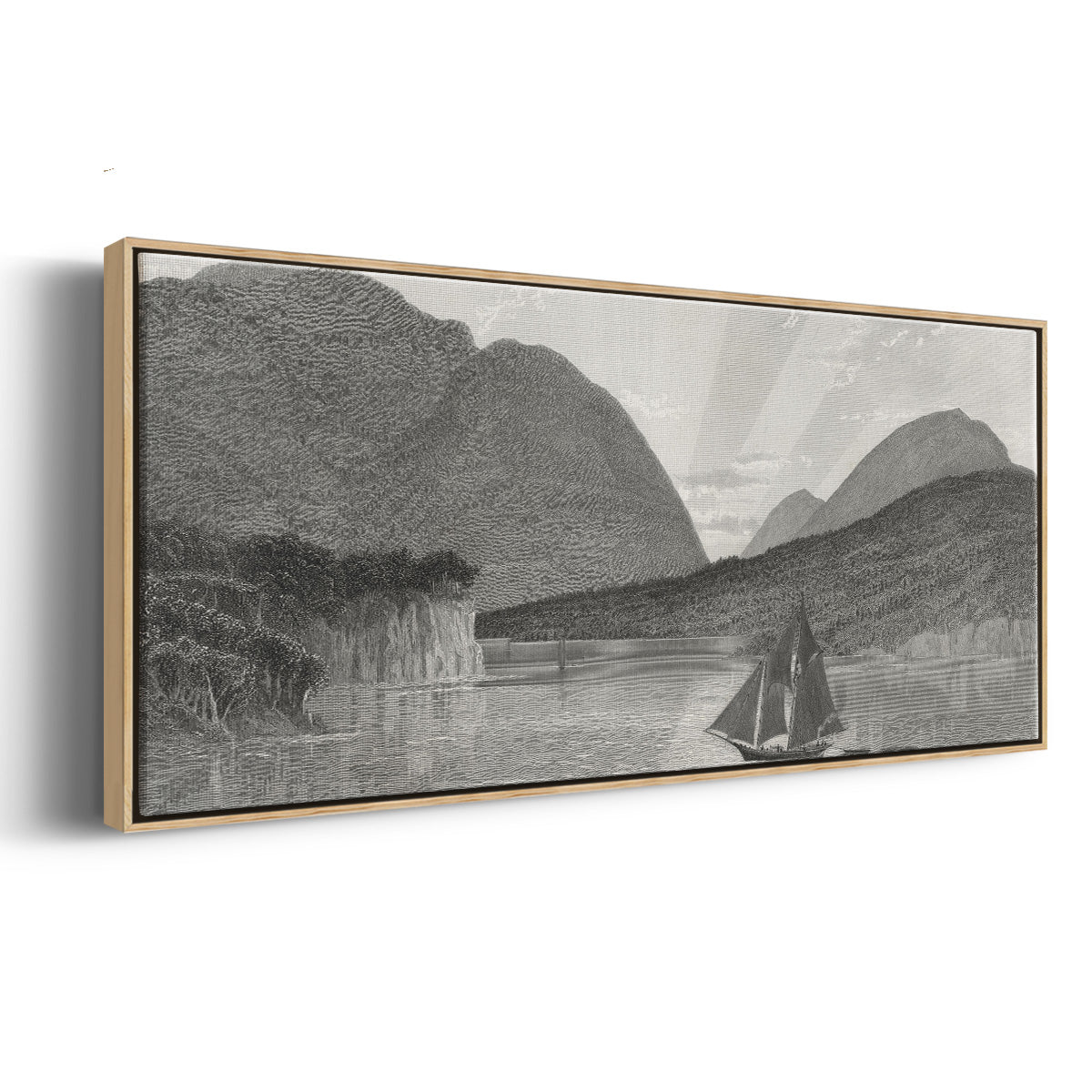 Mount Desert, Coast of Maine - Floater Framed Canvas Print