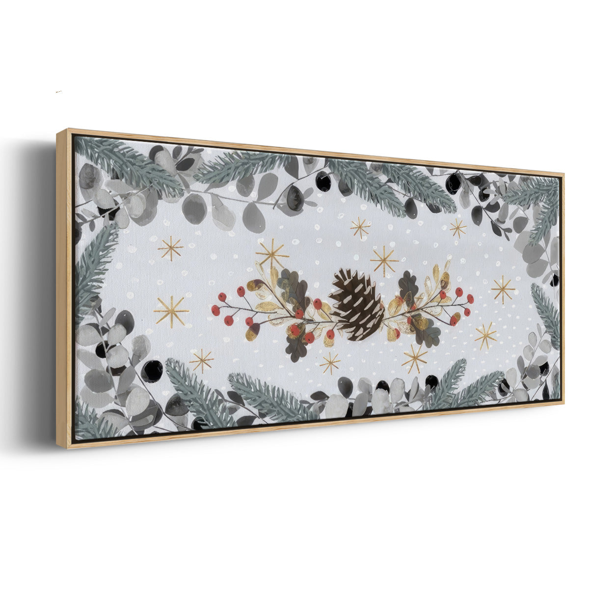 Cozy Christmas Collection D - Floater Framed Canvas Print