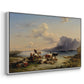 Shepherds and Cattle on Lake Attersee, 1852 - Floater Framed Canvas Print