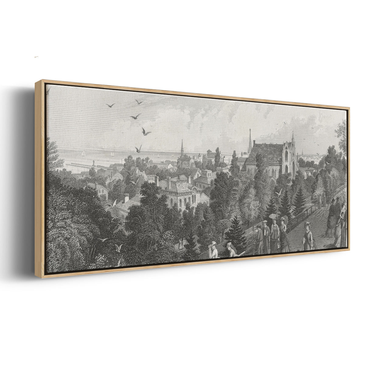 City of Cleveland - Floater Framed Canvas Print