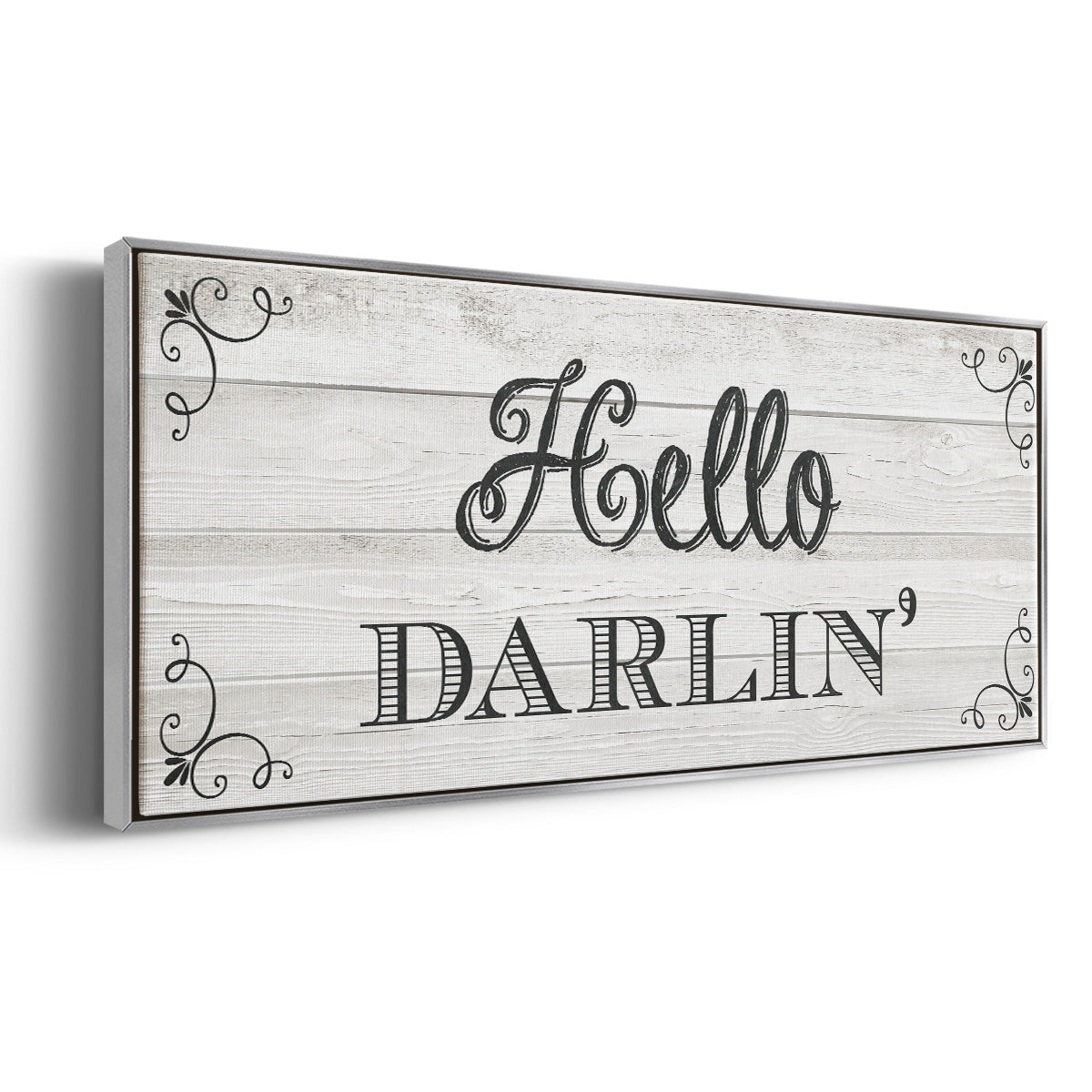 Hello Darlin' - Floater Framed Canvas Print