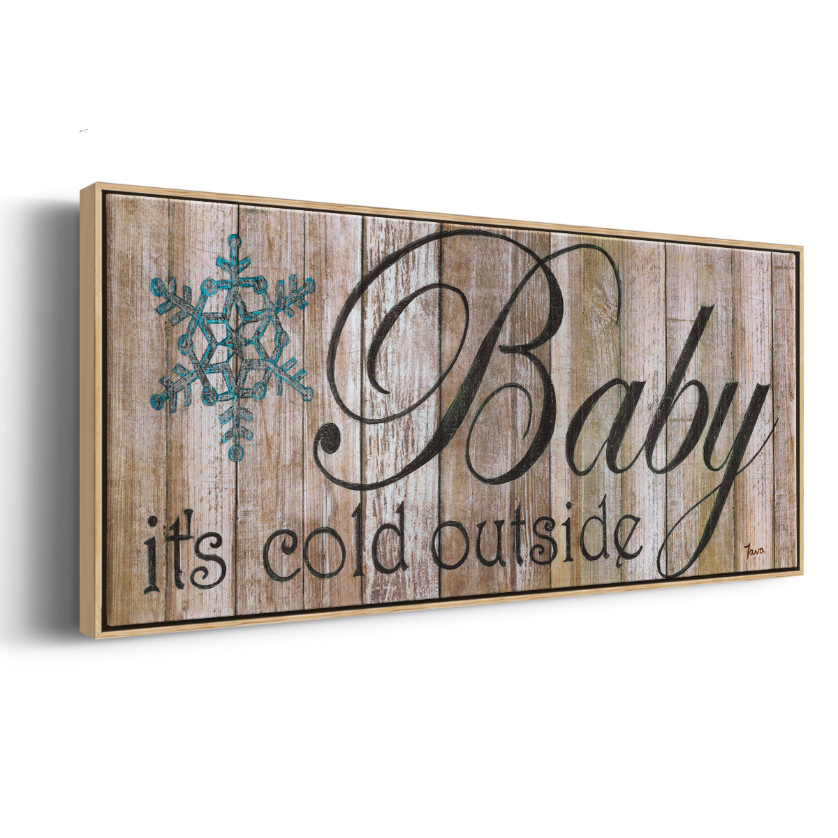Baby It's Cold - Floater Framed Canvas Print