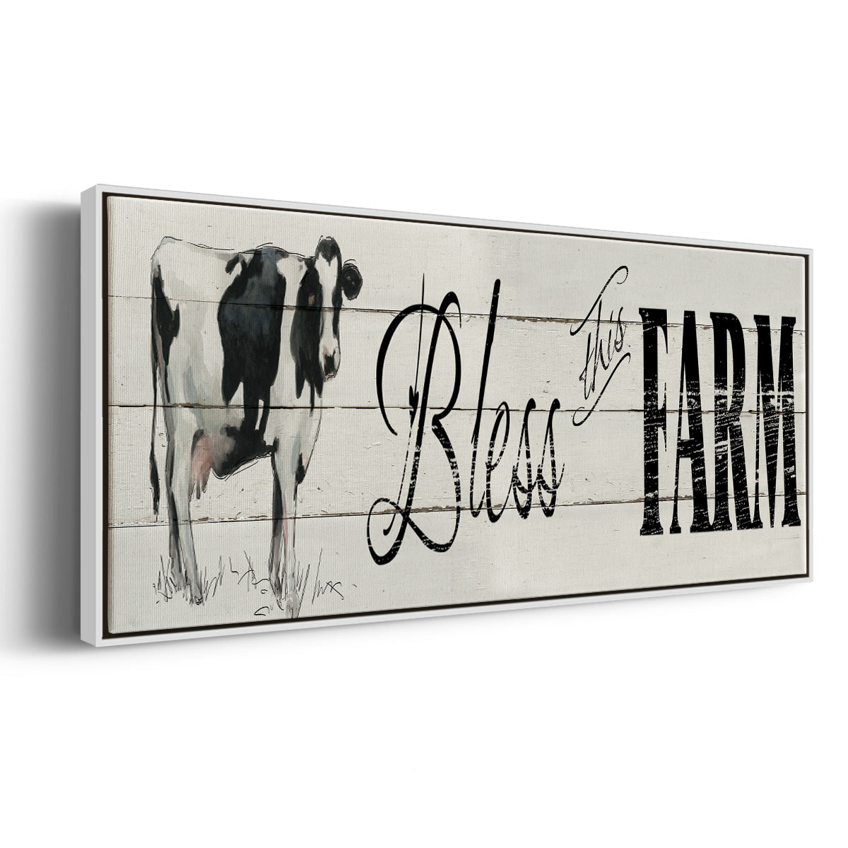Bless This Farm - Floater Framed Canvas Print