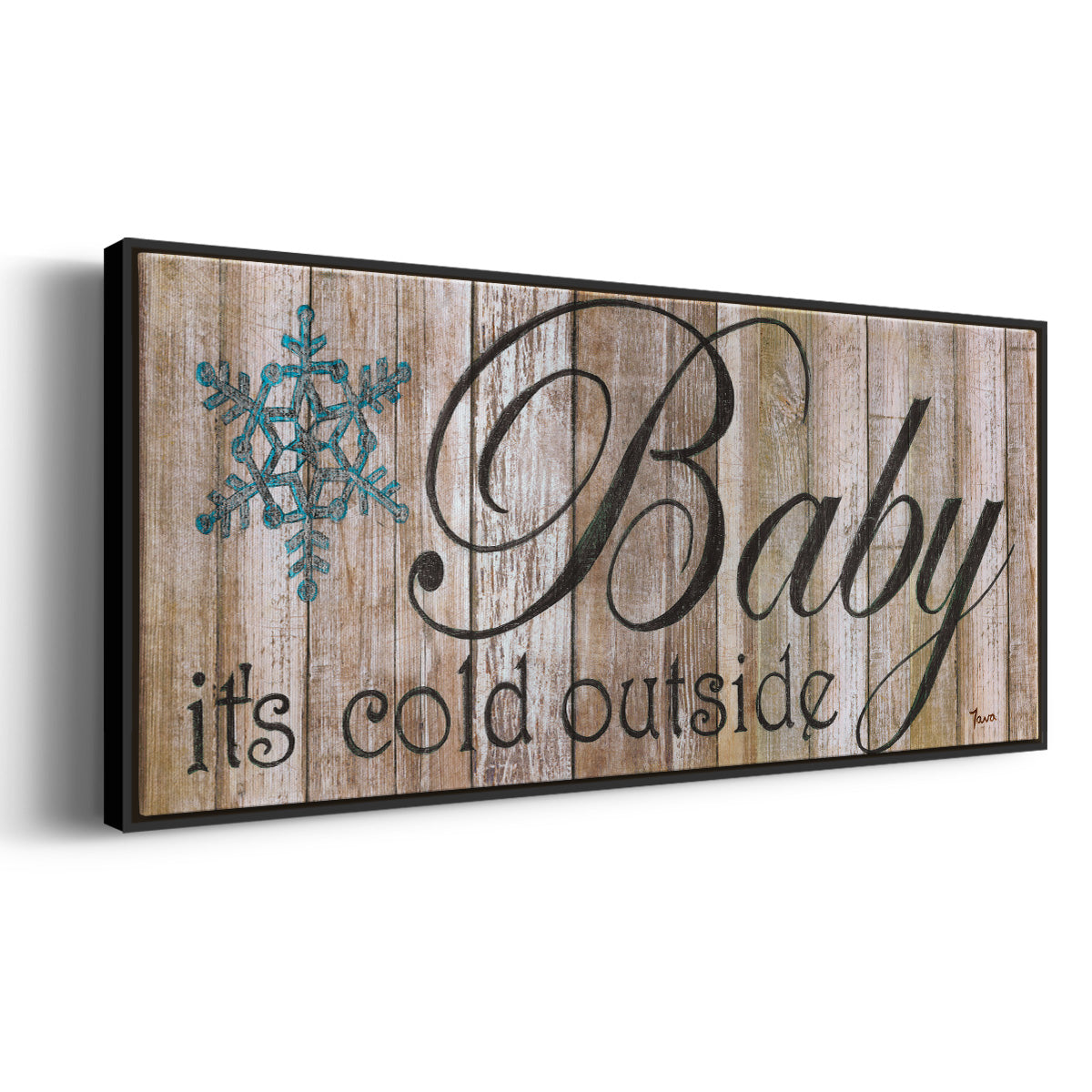 Baby It's Cold - Floater Framed Canvas Print