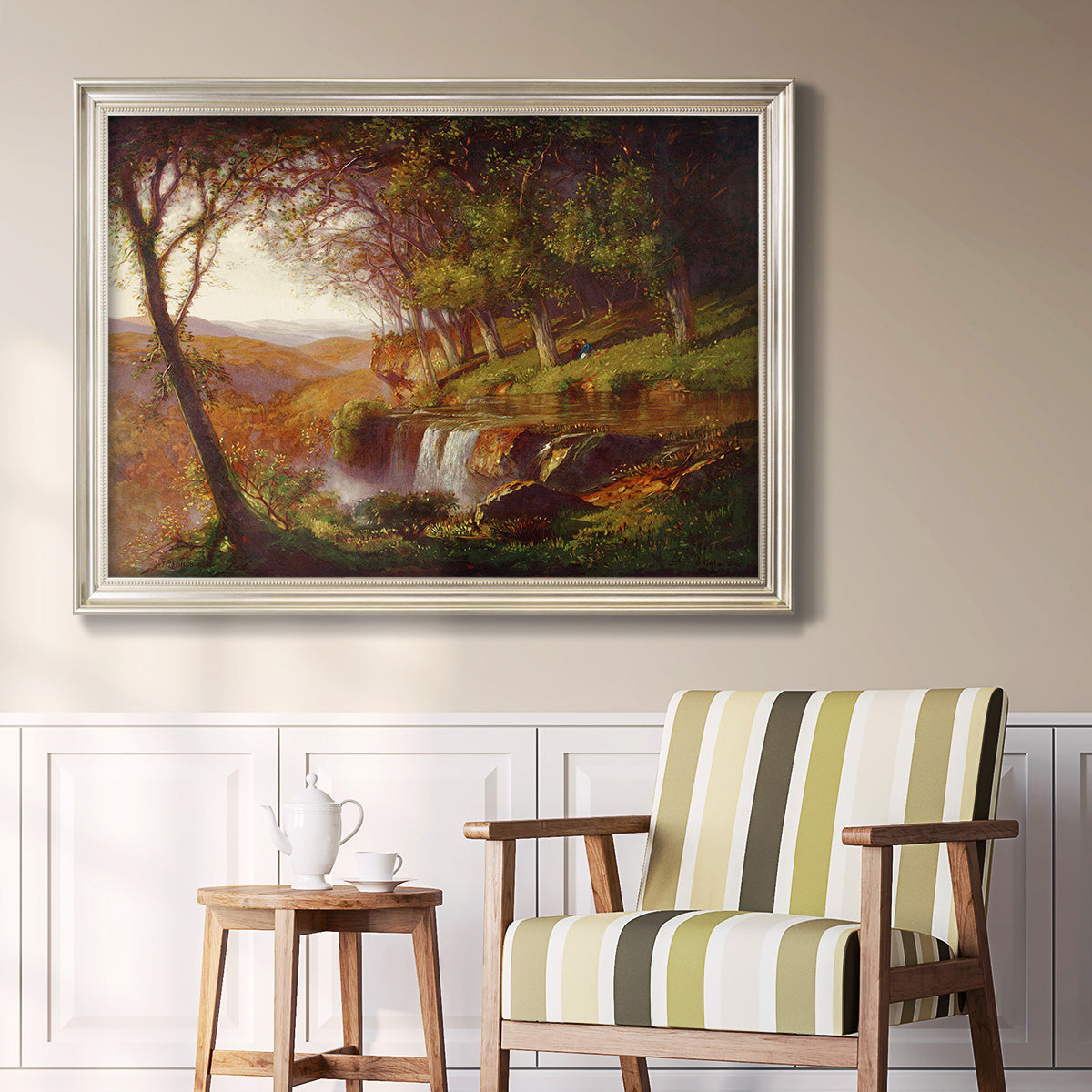 Falling Spring - Ornate Framed Canvas Print