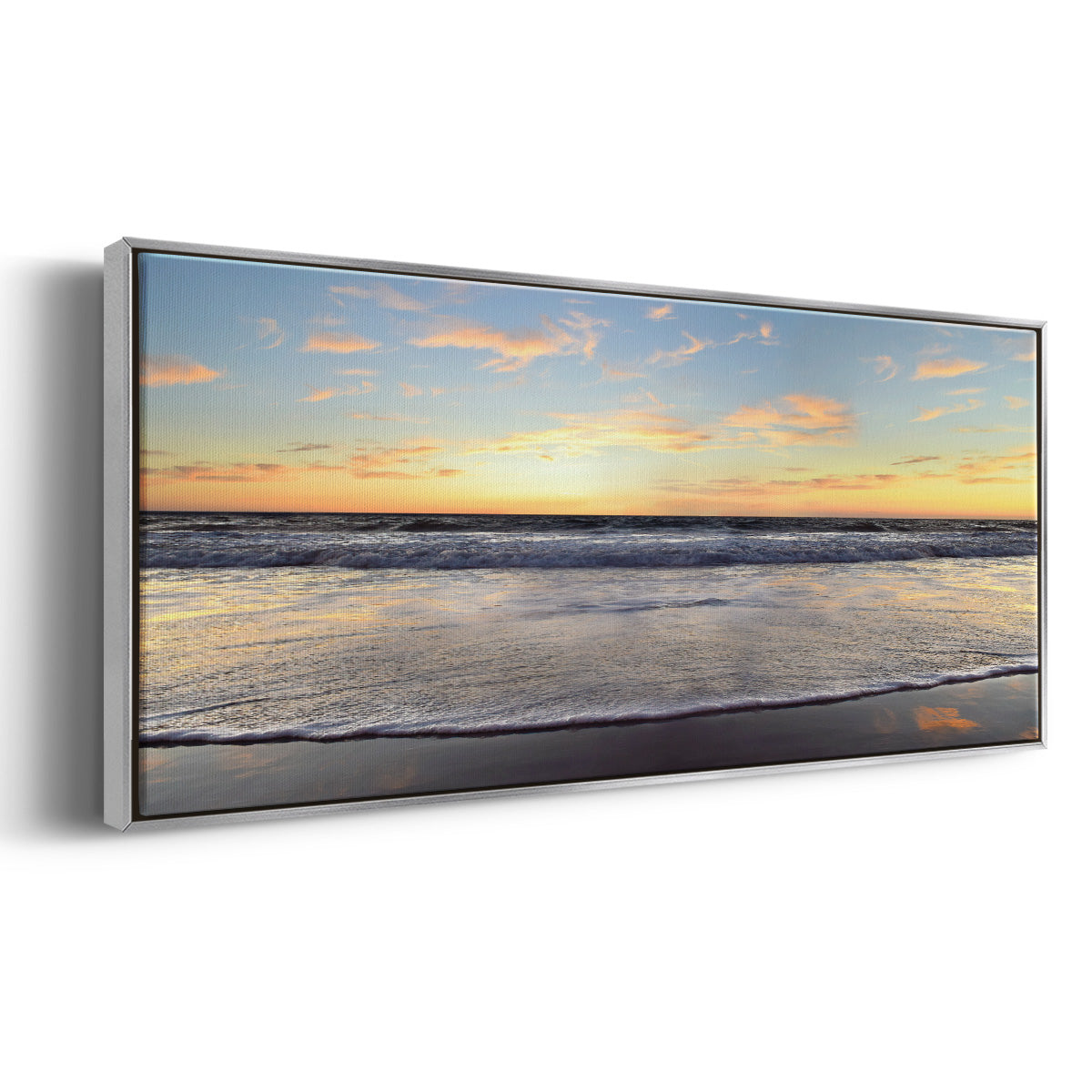 Evening on Venice Beach - Floater Framed Canvas Print