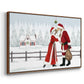 Christmas Love Collection A - Framed Gallery Wrapped Canvas in Floating Frame