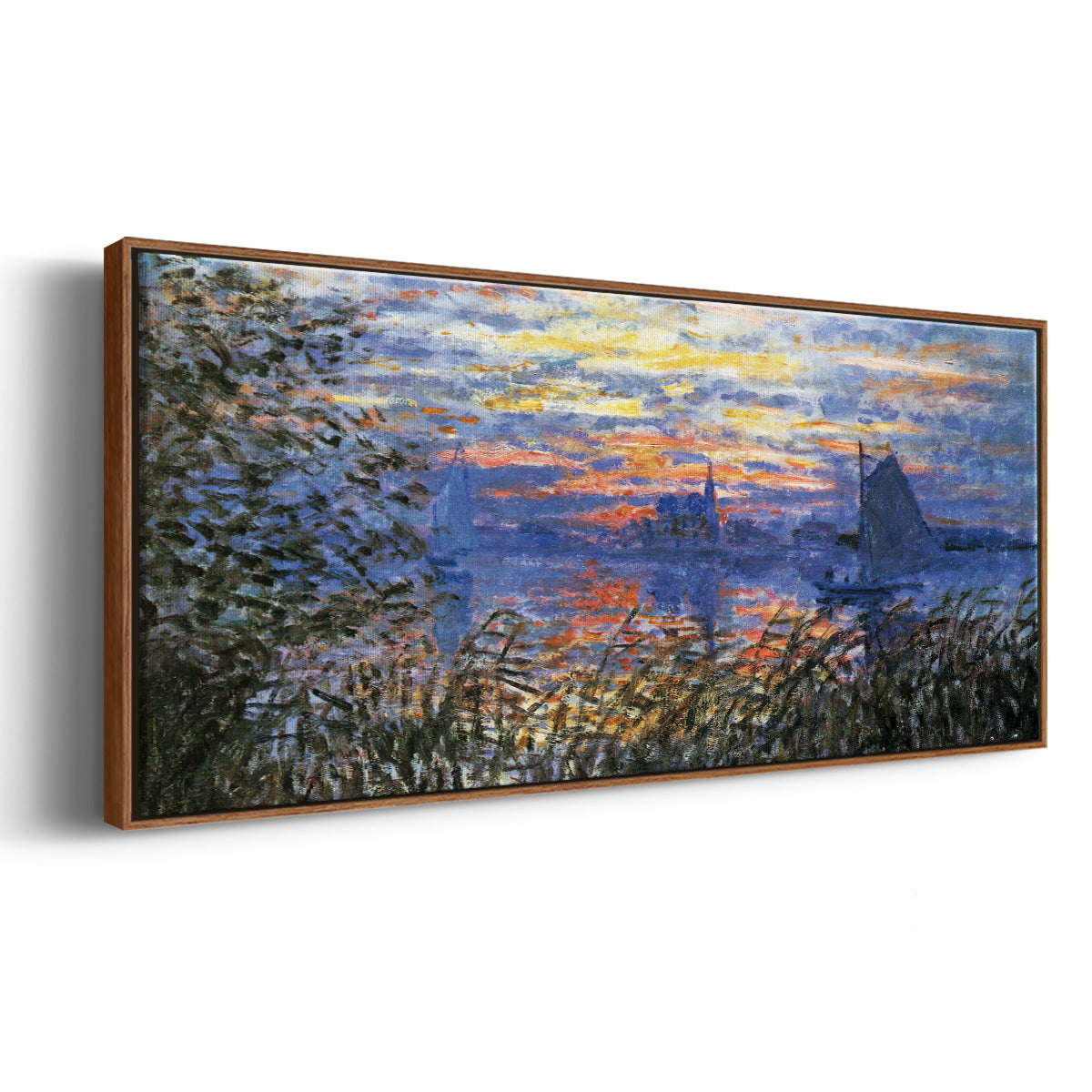 Sunset on the Seine - Floater Framed Canvas Print