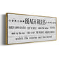 Rules of the Beach - Floater Framed Canvas Print