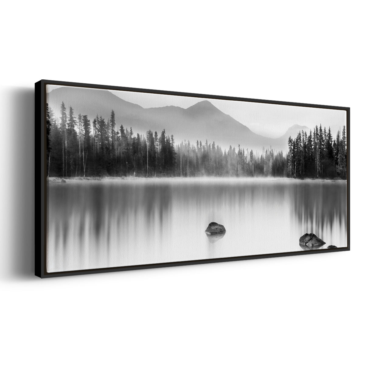 Mountain Reflection - Floater Framed Canvas Print
