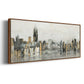 Bright City Lights - Floater Framed Canvas Print