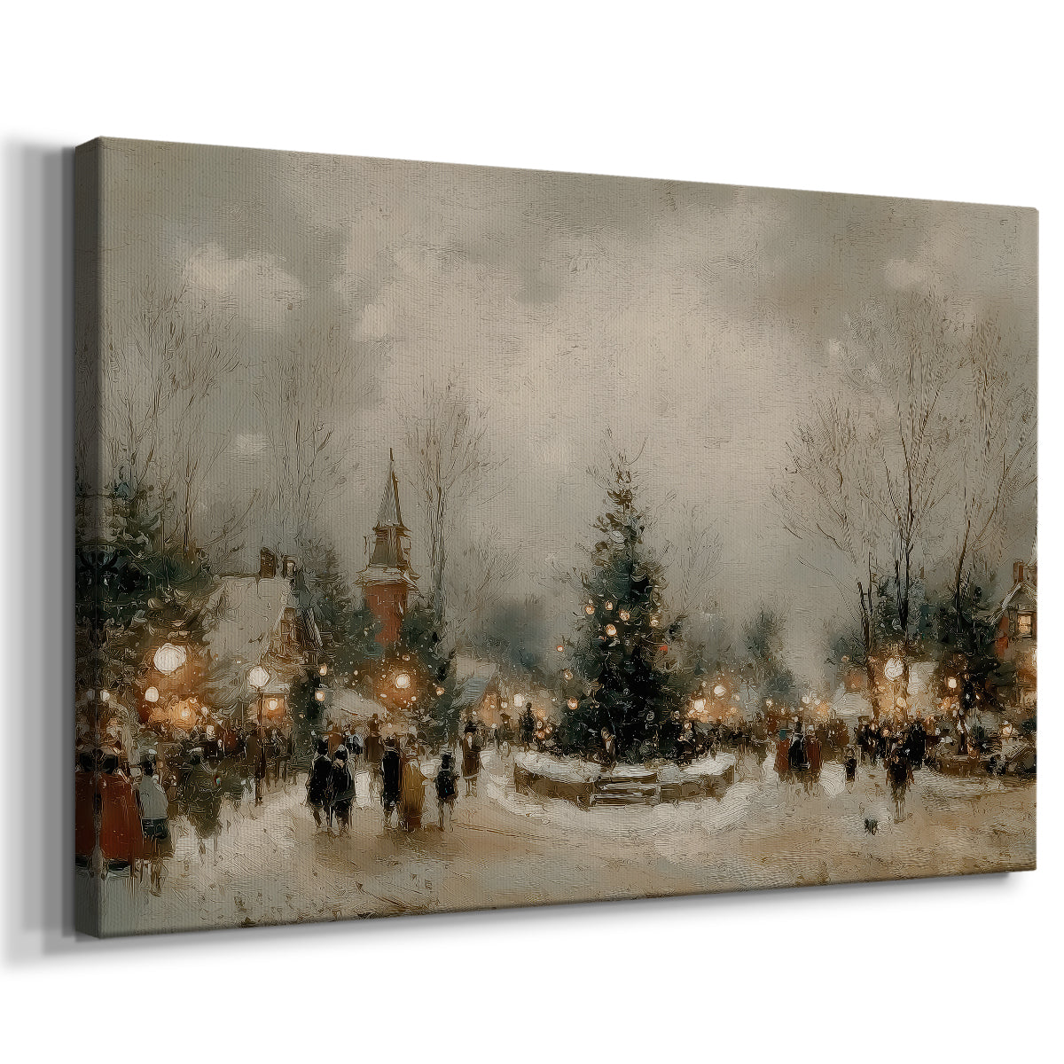 Candlelit Candle at Dusk - Canvas Art Print