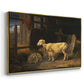 Sheep in a Stable, 1810 - Floater Framed Canvas Print
