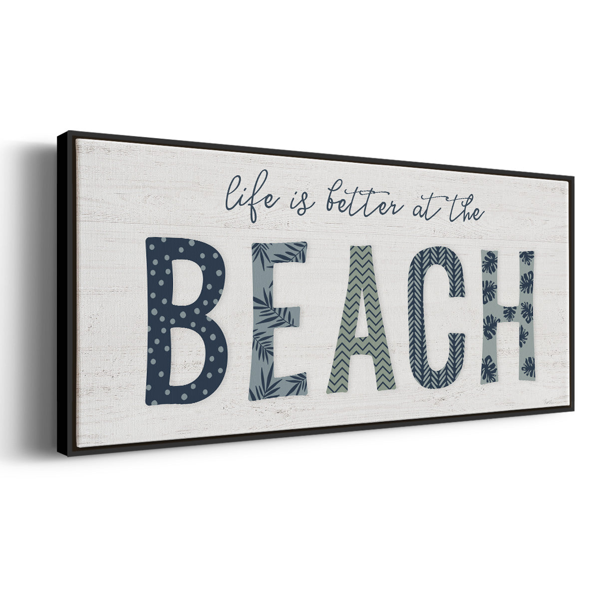 Beach Better - Floater Framed Canvas Print
