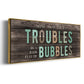 Troubles Bubbles - Floater Framed Canvas Print