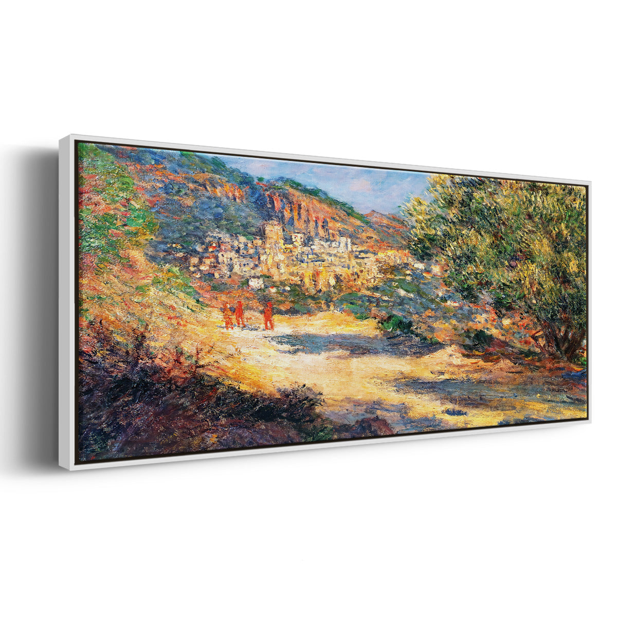 The Road to Monte Carlo, 1883 - Floater Framed Canvas Print