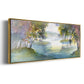 Meandering Lake I - Floater Framed Canvas Print