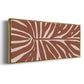 Terra Cotta Block Palms III - Floater Framed Canvas Print