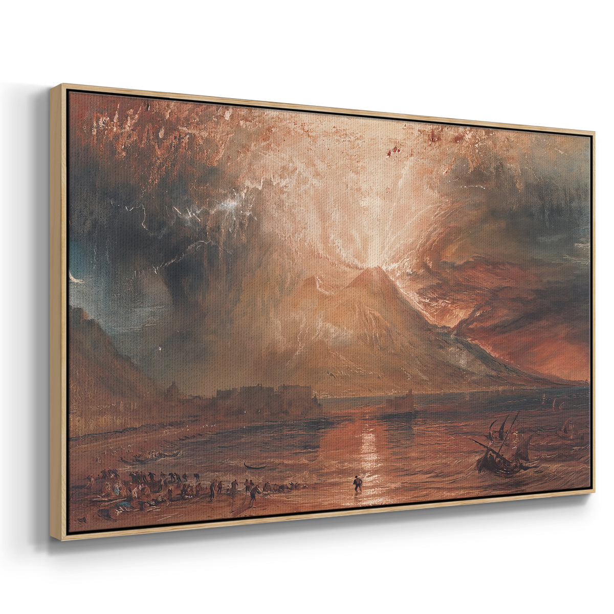 Vesuvius in Eruption, c. 1817 - Floater Framed Canvas Print