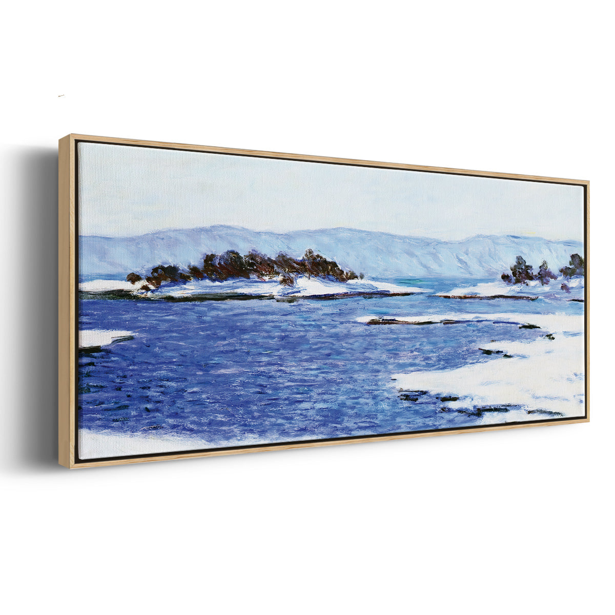 The Banks of the Fjord at Christiania, 1895 - Floater Framed Canvas Print