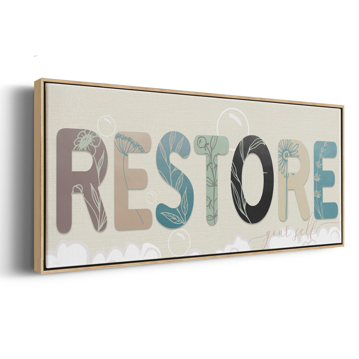 Restore Your Self - Floater Framed Canvas Print