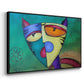 Celestial Cat - Floater Framed Canvas Print