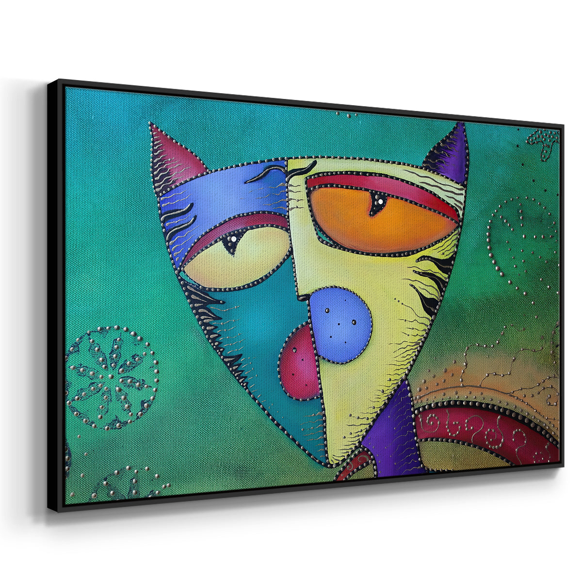 Celestial Cat - Floater Framed Canvas Print