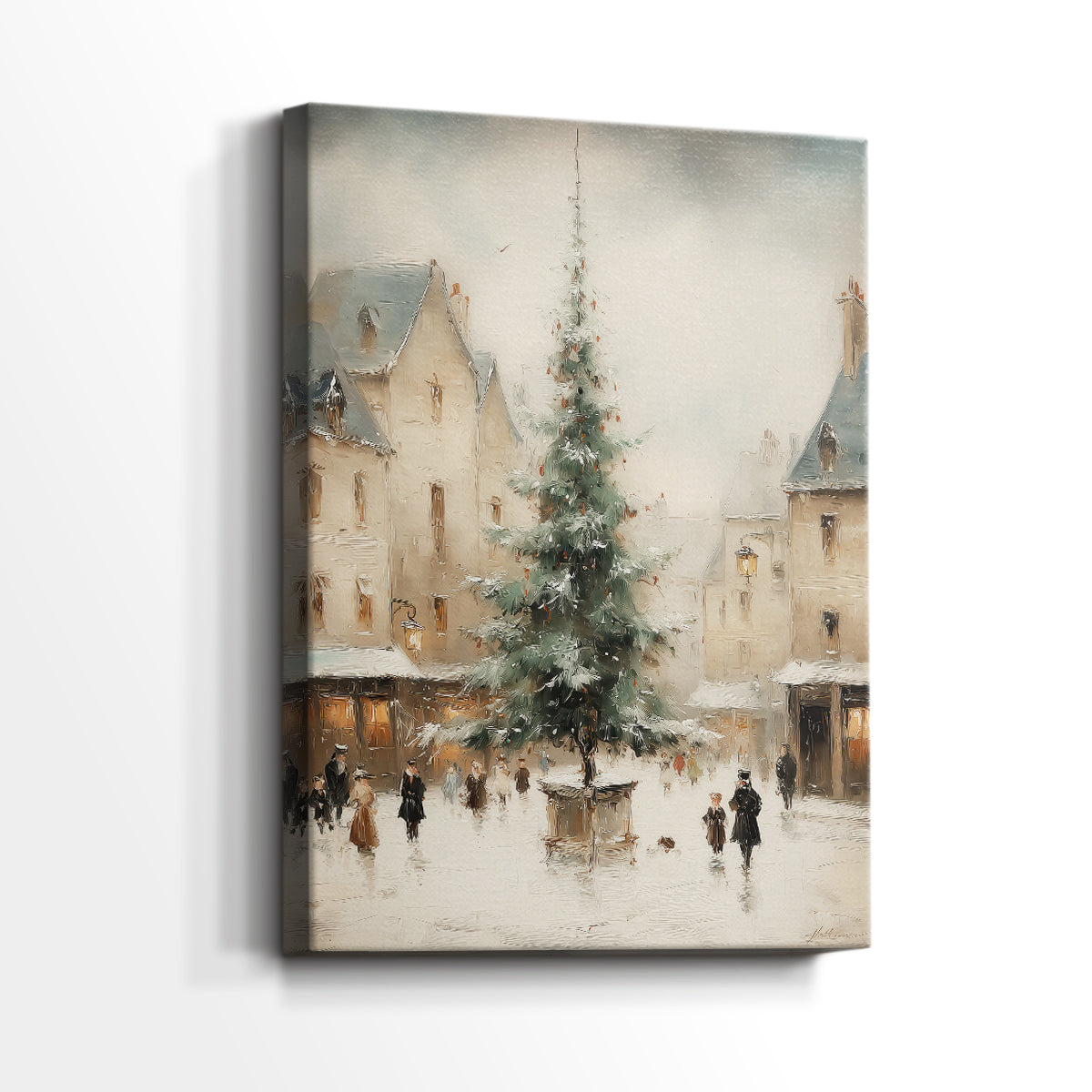 Tinsel-Gold Candle at Dawn - Canvas Art Print