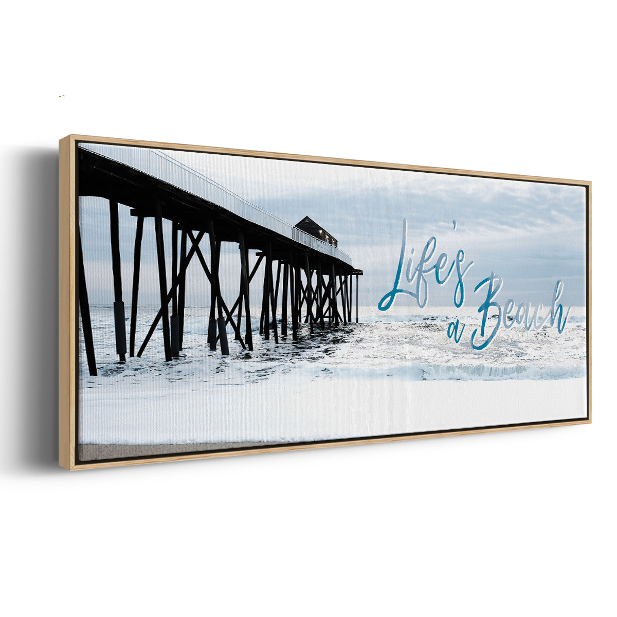 Life's a Beach - Floater Framed Canvas Print