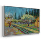 Orchard in Blossom, Bordered by Cypresses, 1888 - Floater Framed Canvas Print