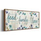 Food Family Love - Floater Framed Canvas Print