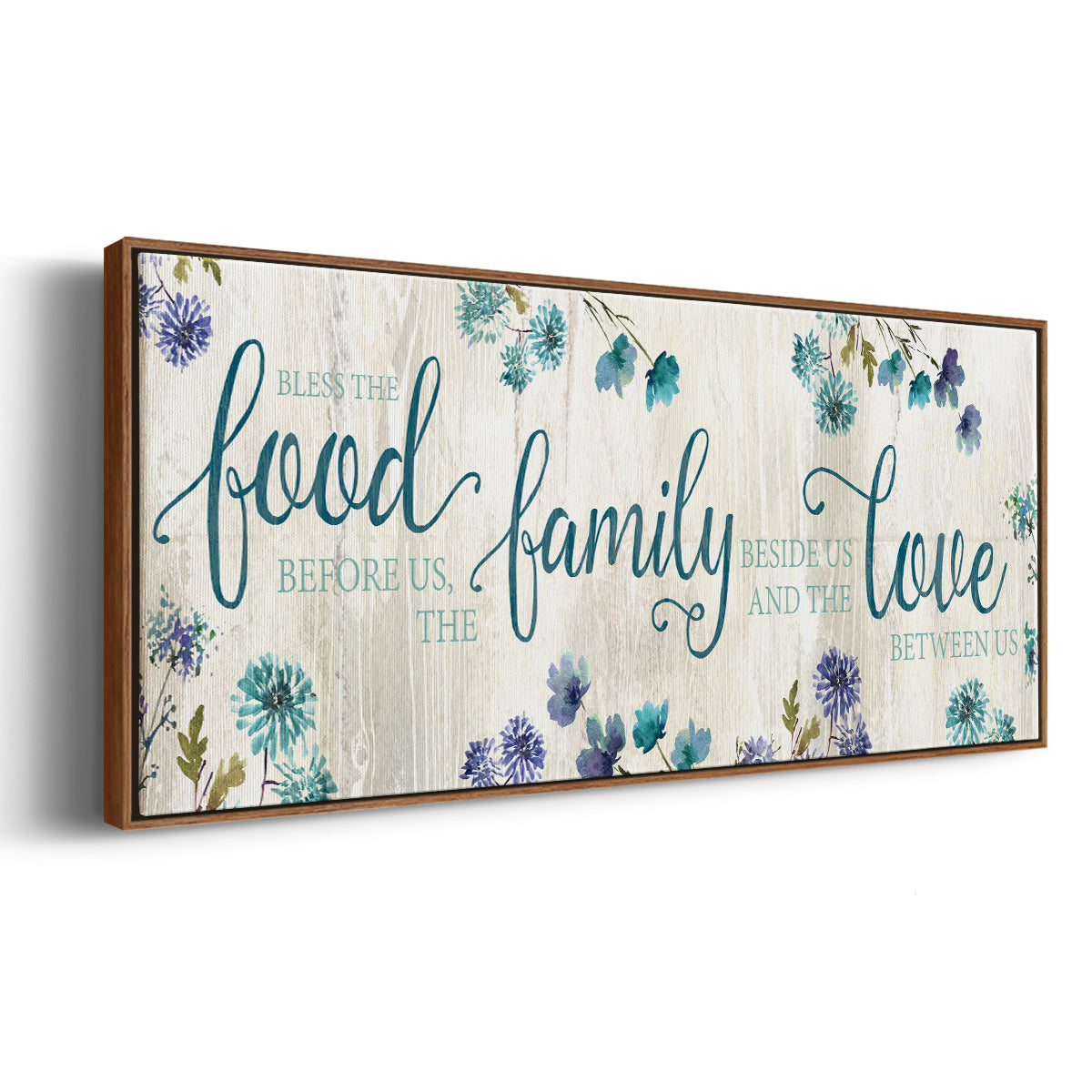 Food Family Love - Floater Framed Canvas Print