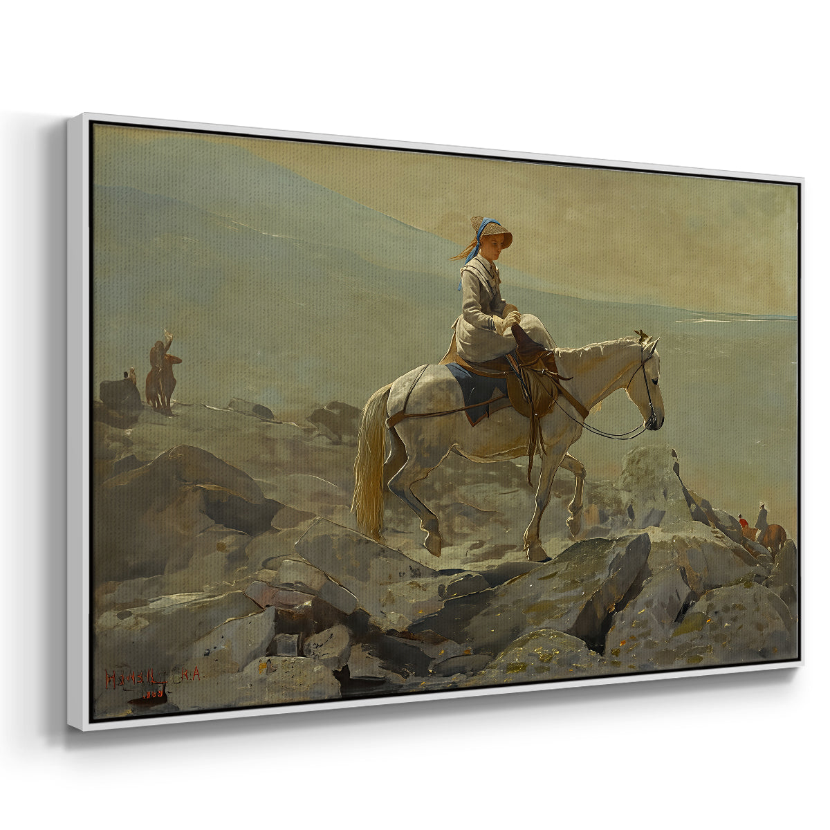 The Bridle Path, White Mountains, 1868 - Floater Framed Canvas Print