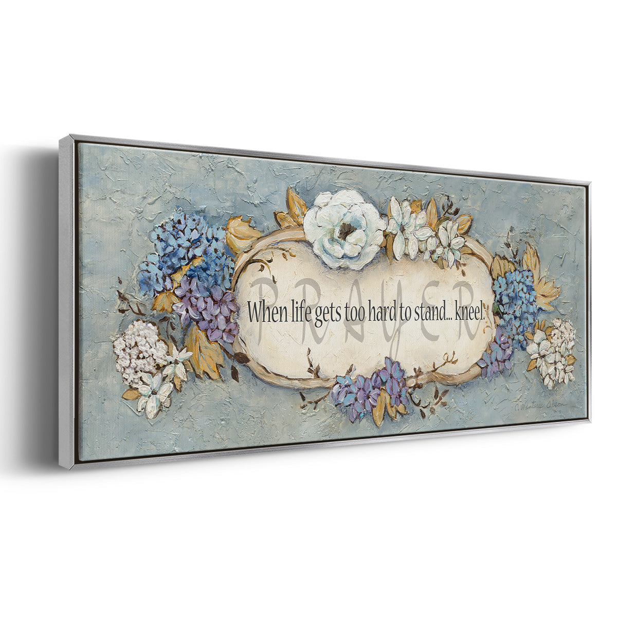 Prayer - Floater Framed Canvas Print