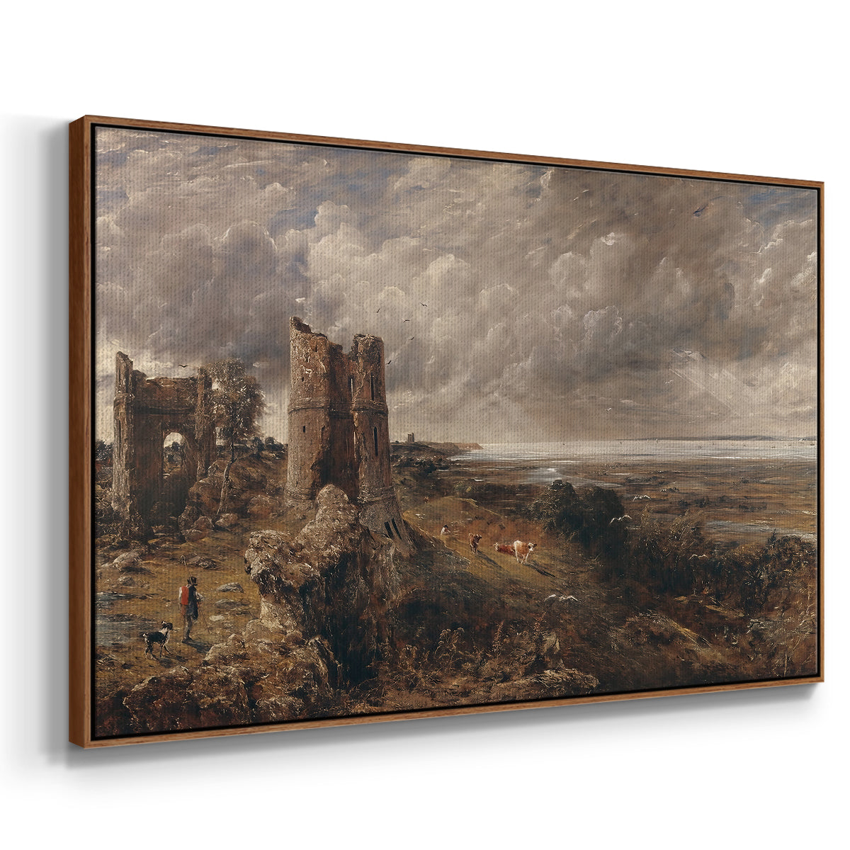 Hadleigh Castle, Mouth of Thames, c. 1829 - Floater Framed Canvas Print