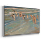 Children Playing on the Beach in Valencia, c. 1908 - Floater Framed Canvas Print
