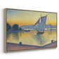 The Port at Sunset, Opus 236, Saint Tropez, 1892 - Floater Framed Canvas Print