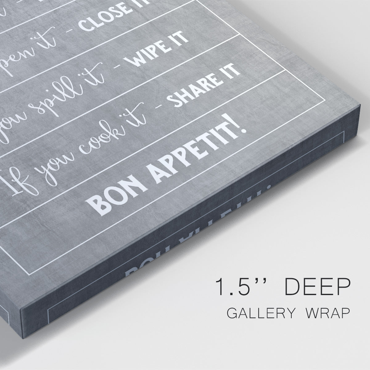 Bon Appetit Premium Gallery Wrapped Canvas - Ready to Hang