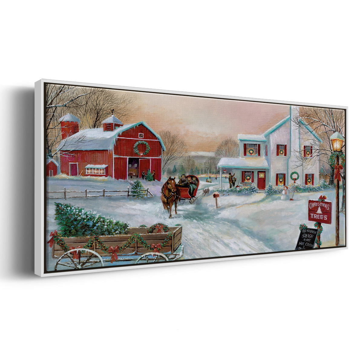 Christmas Tree Farm - Floater Framed Canvas Print