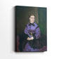 Side view of a canvas art print of a classic figure study with calm mood and light palette, showing gallery-wrapped depth.
