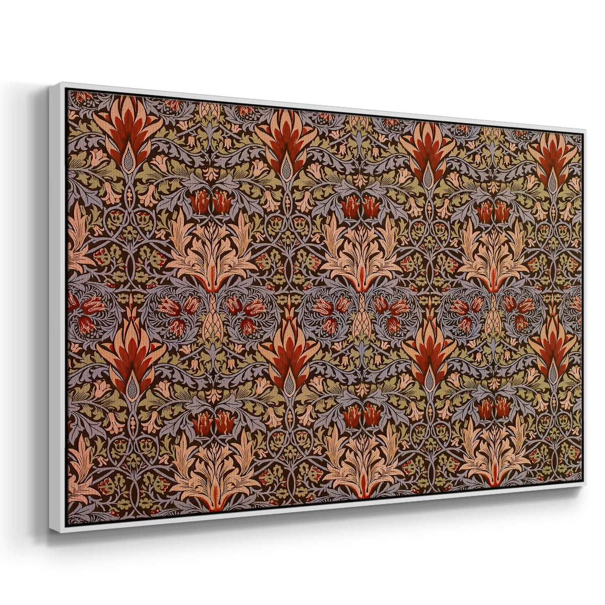 Snakeshead - Red/Cumin, c. 1876 - Floater Framed Canvas Print