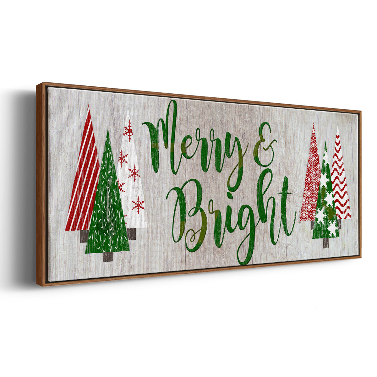 Merry & Bright - Floater Framed Canvas Print