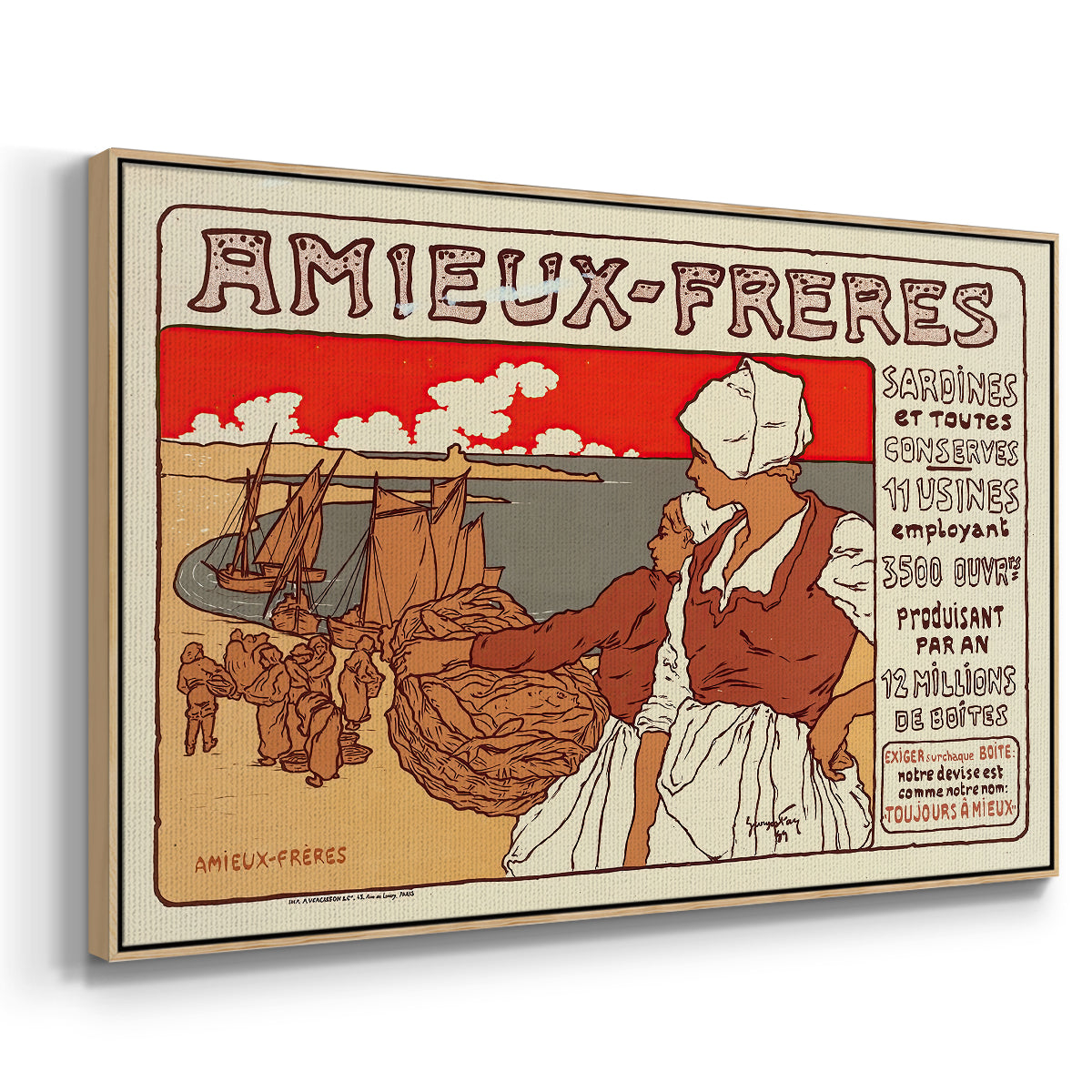 Amieux-Frères (Advertising Poster), 1899 - Floater Framed Canvas Print