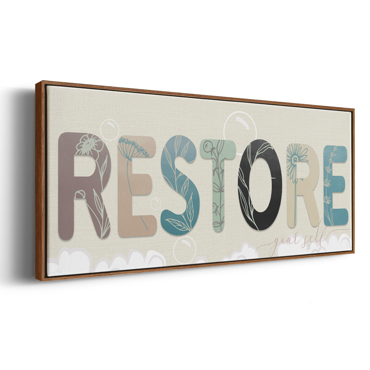 Restore Your Self - Floater Framed Canvas Print