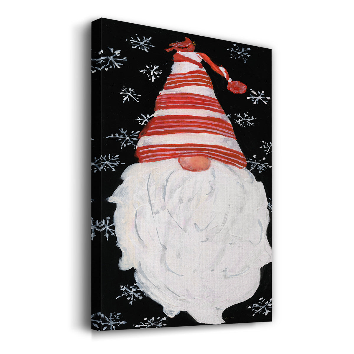 Winter Snow Gnome - Gallery Wrapped Canvas