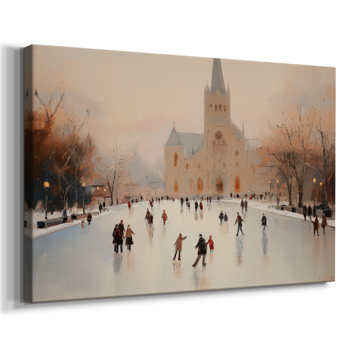 Tinsel-Gold Whisper of Dusk - Canvas Art Print