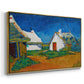 Three White Cottages at Saintes-Maries, 1888 - Floater Framed Canvas Print