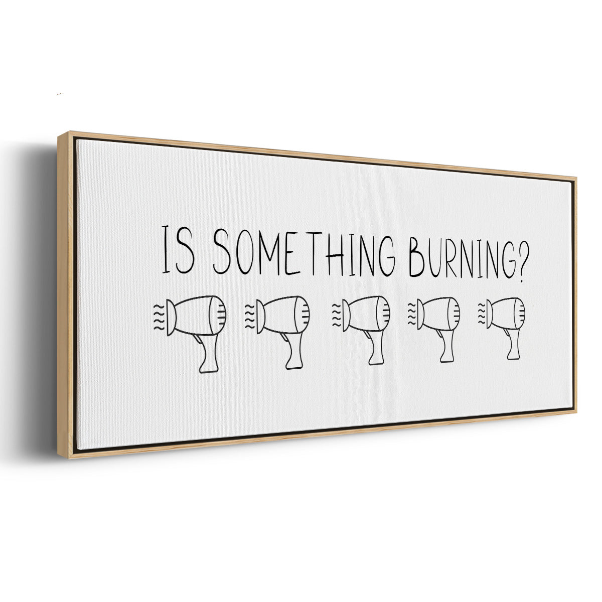 Is Something Burning? - Floater Framed Canvas Print