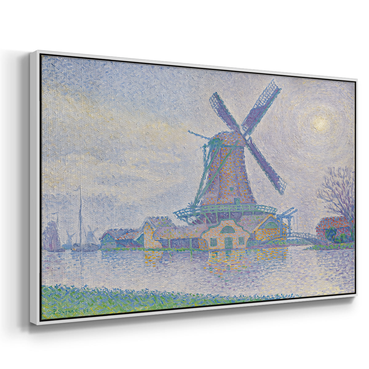 Mill of Edam (Moulin d'Edam), 1896 - Floater Framed Canvas Print